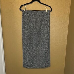 Gray Midi Pencil Skirt for Work